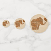 Confettis Design d'art tribal des éléphants (Derrière)