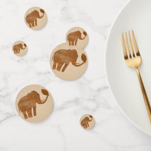 Confettis Design d'art tribal des éléphants (Groupe)