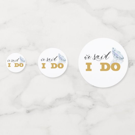 Confettis Design élégant Diamond Gold (Derrière)