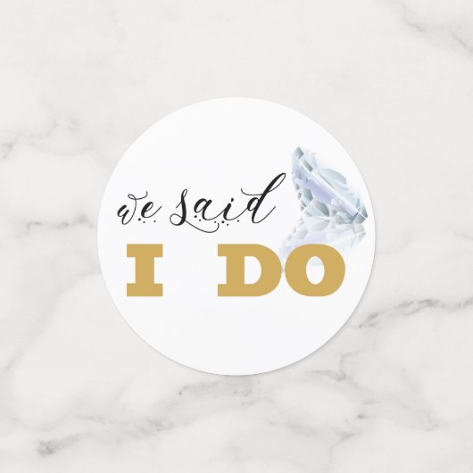 Confettis Design élégant Diamond Gold (Petit recto)