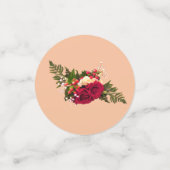 Confettis Dessin Antique Swagger Rose Rouge (Petit recto)