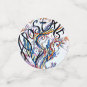 Confettis Dessin de Doodle Apostate coloré (Petit recto)