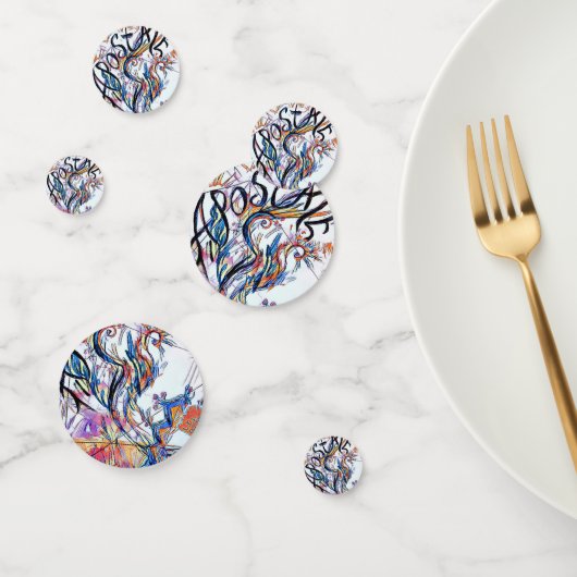 Confettis Dessin de Doodle Apostate coloré (Groupe)