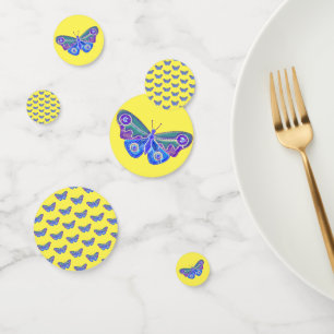 Confettis Dessin de papillon violet