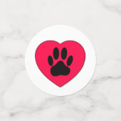 Confettis Dessin Empreinte de patte de chien mignon (Petit recto)