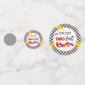 Confettis Deux fête d'anniversaire rapide Red Race Car 2e an (Devant)