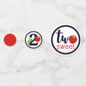 Confettis DEUX fraises sucrées Anniversaire Fille 2e année F (Derrière)