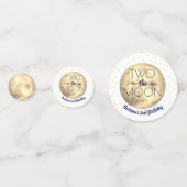 Confettis Deux La Lune 2e fête d'anniversaire Photo (Devant)