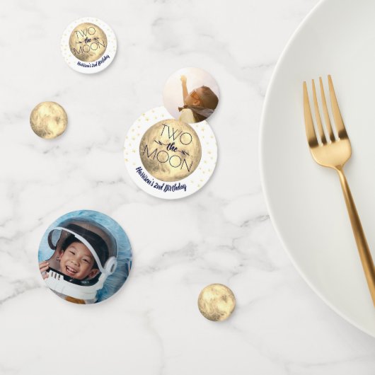 Confettis Deux La Lune 2e fête d'anniversaire Photo (Groupe)