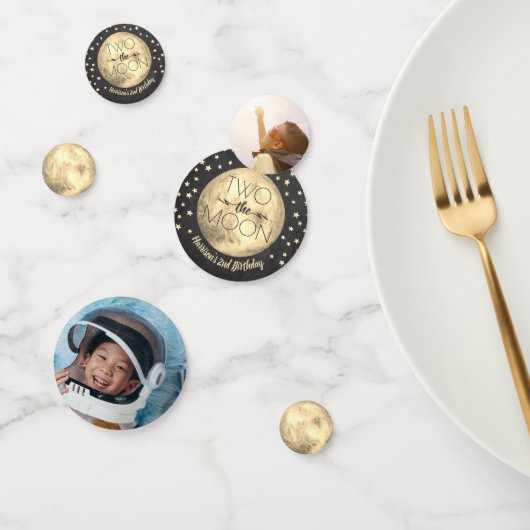 Confettis Deux La Lune 2e fête d'anniversaire Photo (Groupe)