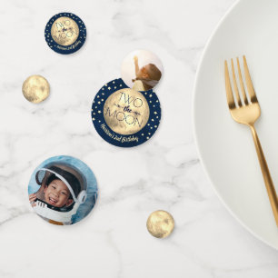 Confettis Deux La Lune 2e fête d'anniversaire Photo