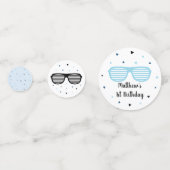 Confettis Deux Lunettes de soleil Cool garçon Anniversaire (Derrière)