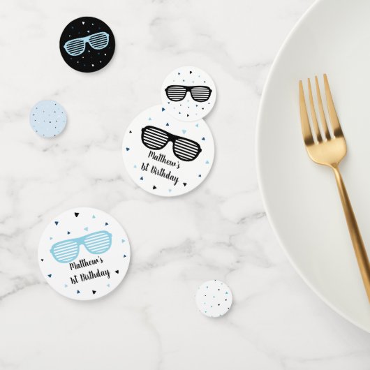 Confettis Deux Lunettes de soleil Cool garçon Anniversaire (Groupe)