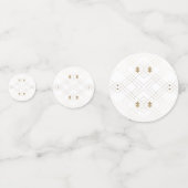 Confettis Diamant Or Blanc Géométrique Mariage Gatsby (Derrière)