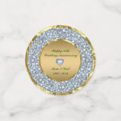 Confettis Diamants et Arrière - plan or (Petit recto)