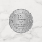 Confettis Diamants et Damas d'argent (Petit recto)