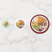 Confettis Dîner de Noël UK Festive British Food (Derrière)