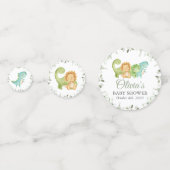 Confettis Dinosaures mignons, T-Rex, Jurassique, Baby shower (Devant)