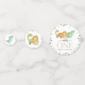 Confettis Dinosaures mignons, T-Rex, Jurassique, Premier Ann (Devant)