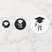 Confettis Diplôme Chapeau et Pompon Moderne Personnalisé (Devant)