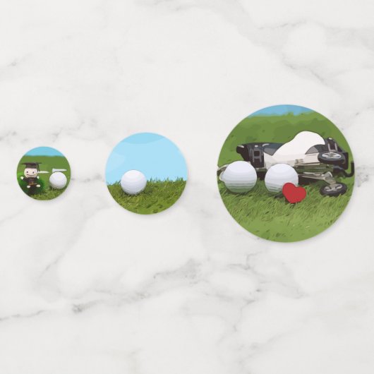 Confettis Diplôme de golf (Devant)