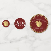 Confettis Diplôme d'enseignement Maroon Gold (Derrière)