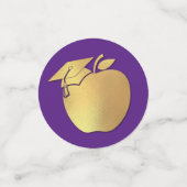 Confettis Diplôme d'enseignement Purple Gold (Petit recto)