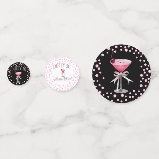 Confettis Dirty 30 Pink Coquette fête d'anniversaire (Devant)