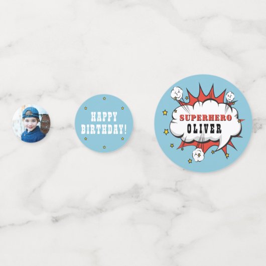 Confettis Discours comique Superhero Cloud Boy Fête d'annive (Devant)