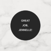 Confettis Doctorat Grand Nom d'emploi Graduation Noir Confet (Petit recto)