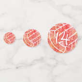 Confettis Doodle motif floral rouge orange volleyball (Derrière)