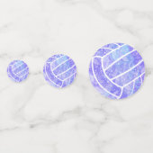 Confettis Doodle motif floral violet volleyball (Devant)