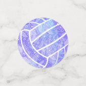 Confettis Doodle motif floral violet volleyball (Petit recto)