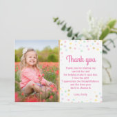 Confettis d'or de rose de carte photo de Merci (Debout devant)