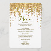 Confettis d'or du menu | de dîner (Devant)