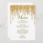 Confettis d'or du menu | de dîner (Devant / Derrière)