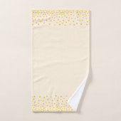 Confettis dorés élégants sur beige clair sableux (Serviette à main)