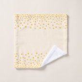 Confettis dorés élégants sur beige clair sableux (Gant de toilette)