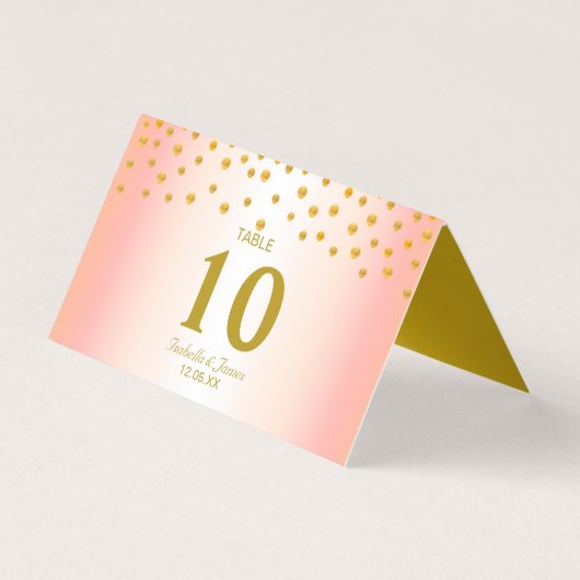 Confettis dorés sur mariage noir et rose gold (Front)