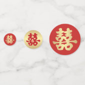 Confettis Double mariage de bonheur (Devant)