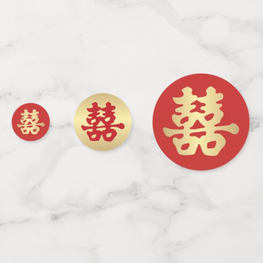 Confettis Double mariage de bonheur (Derrière)