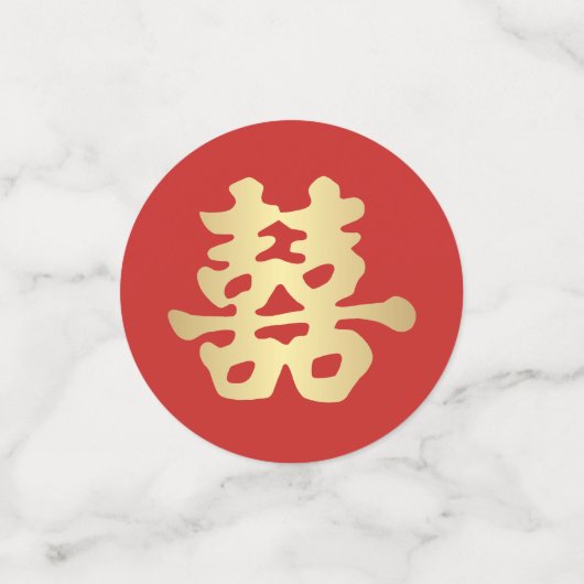 Confettis Double mariage de bonheur (Petit recto)