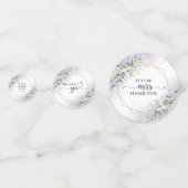 Confettis Douce végétation Aquarelle violet Baby Shower (Devant)