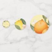 Confettis Douceur de Mariée Citron Oranges Agrumes Floral  (Derrière)