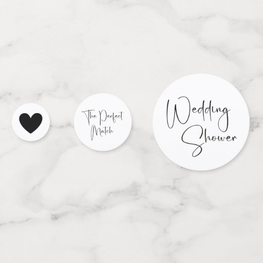 Confettis Douche de Mariage Script Moderne (Derrière)