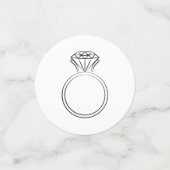 Confettis Douche de Mariage Script Moderne (Petit recto)