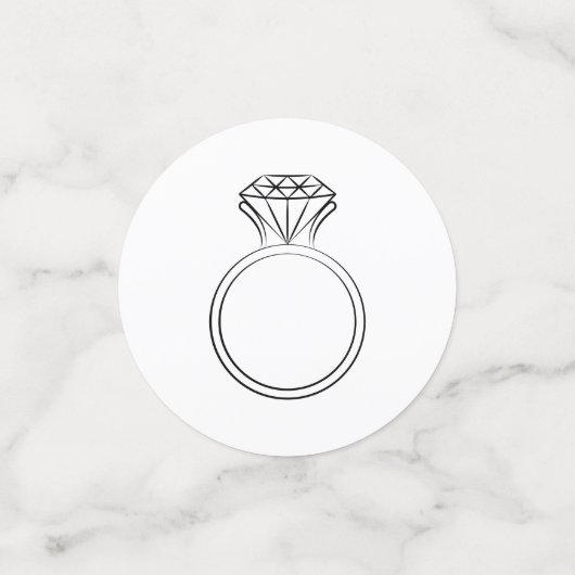 Confettis Douche de Mariage Script Moderne (Petit recto)