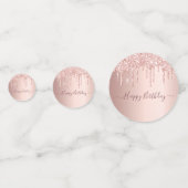 Confettis Doux rose 16 partie parties scintillant or gouttes (Derrière)