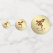 Confettis Dragon flamboyant sur Gold Personal (Derrière)