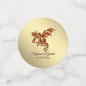 Confettis Dragon flamboyant sur Gold Personal (Petit recto)